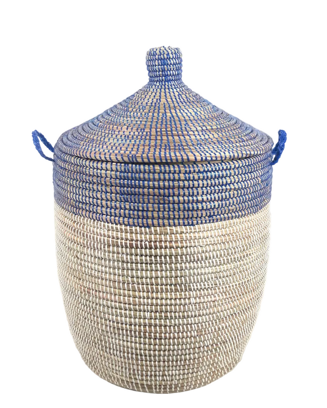 Medium Two-Tone Basket - Navy + White | BASKETS