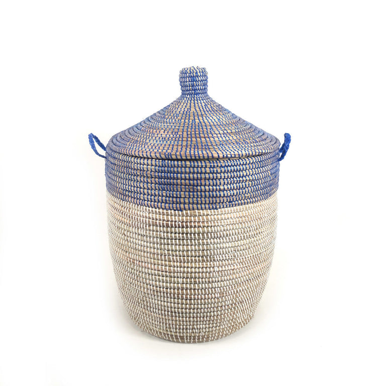 Medium Two-Tone Basket - Navy + White | BASKETS