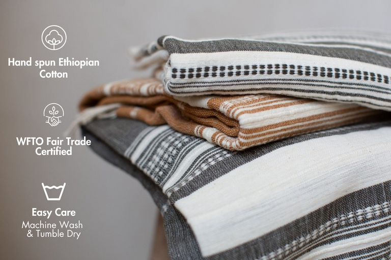 GENALE HANDWOVEN ETHIOPIAN COTTON BATH TOWEL | BATH