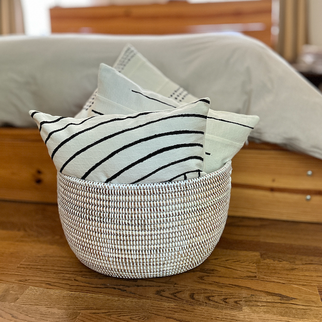 White Oval Basket | BASKETS