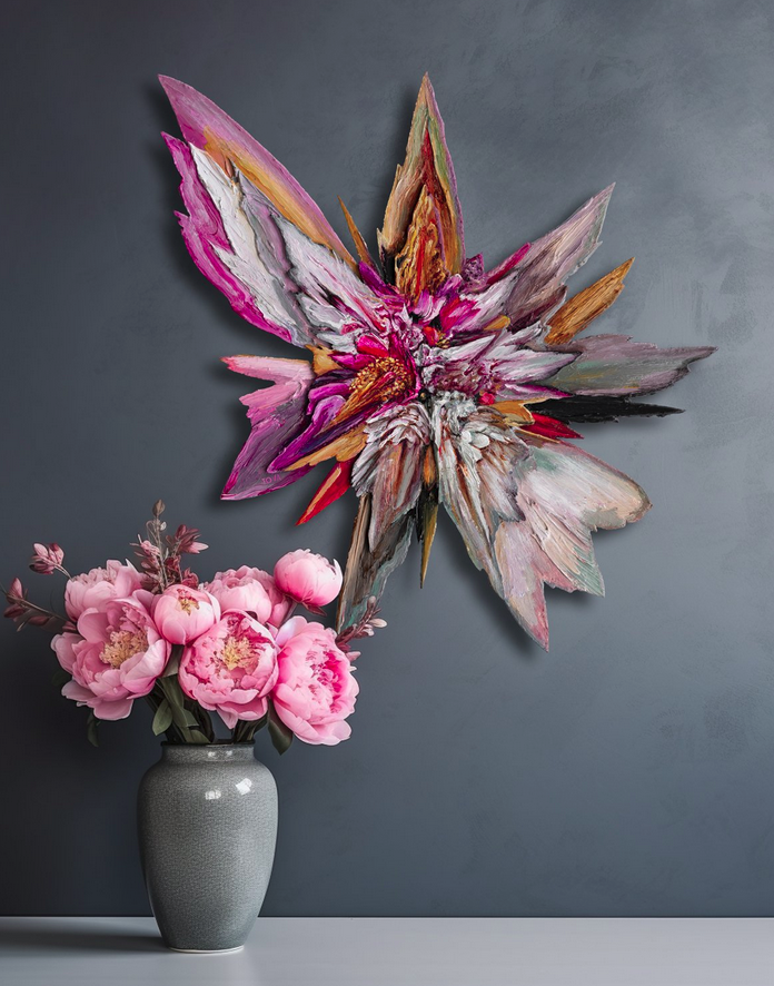 PEONY GLITCH by Kate Tova | SIGNATURE WALL ART