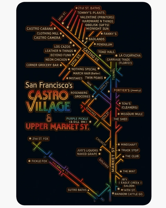 CASTRO VILLAGE POSTCARD