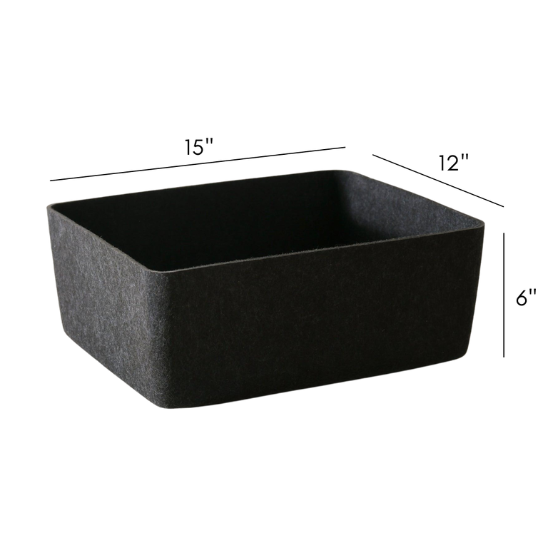The Sculpted Bin - Large with Lid | Set of 3 | STORAGE