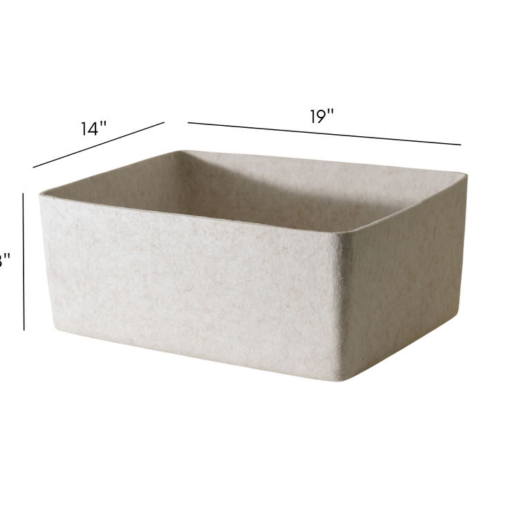 The Sculpted Bin - XL with Lid | Set of 3 | STORAGE