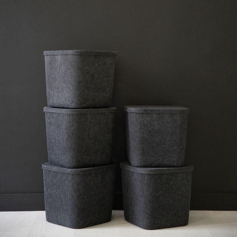 The Sculpted Bin - Original with Lid | Set of 3 | STORAGE