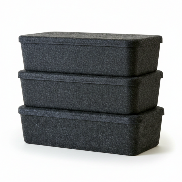 The Sculpted Bin Set - Long with Lid | STORAGE SOLUTIONS