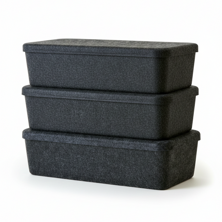 The Sculpted Bin Set - Long with Lid | STORAGE SOLUTIONS