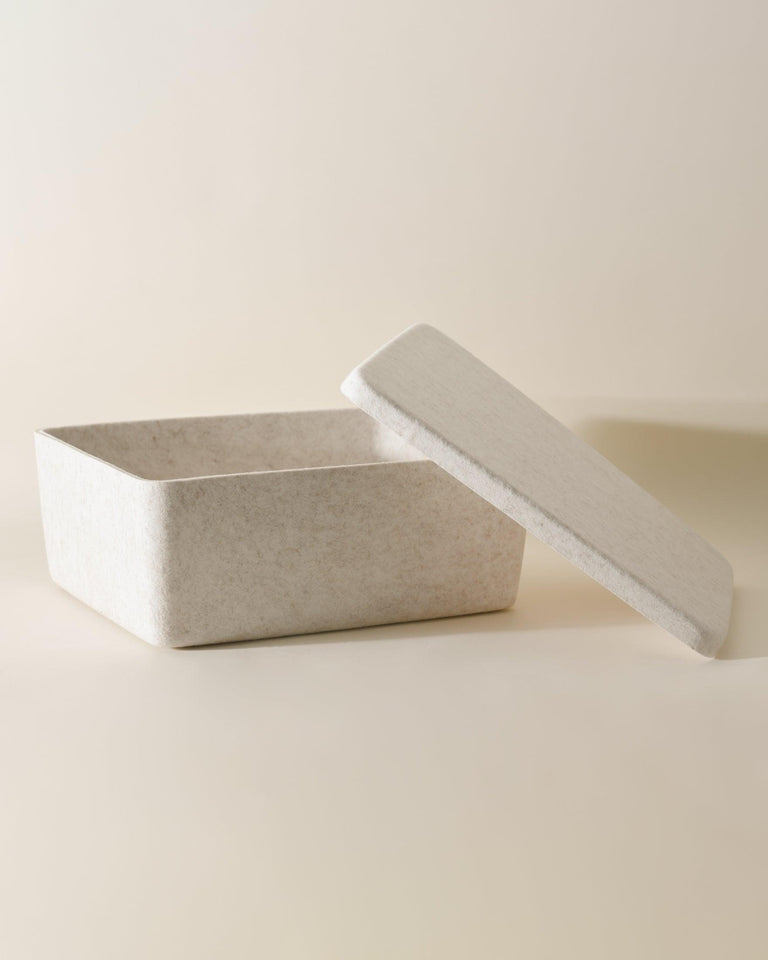 The Sculpted Bin - Large with Lid | Set of 3 | STORAGE