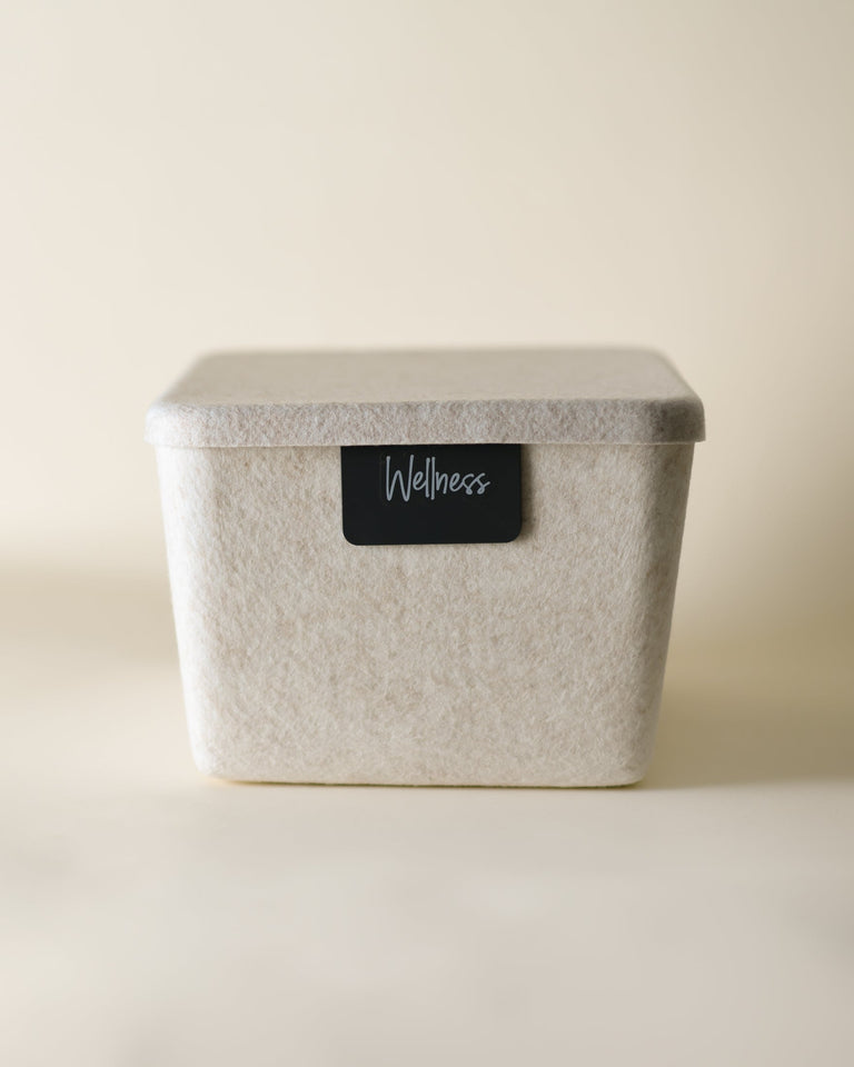 The Sculpted Bin - Wide with Lid | Set of 3 | STORAGE