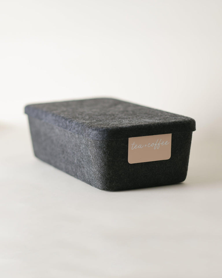 The Sculpted Bin - Long with Lid | Set of 3 | STORAGE