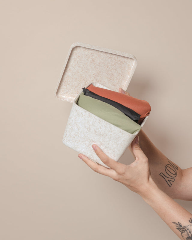 The Sculpted Bin - Petite with Lid | STORAGE