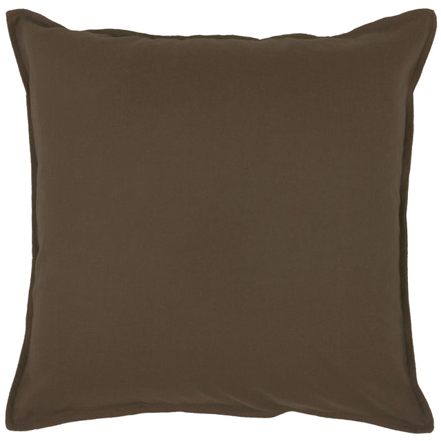 BROWN SOLID URBAN FARMHOUSE PILLOW