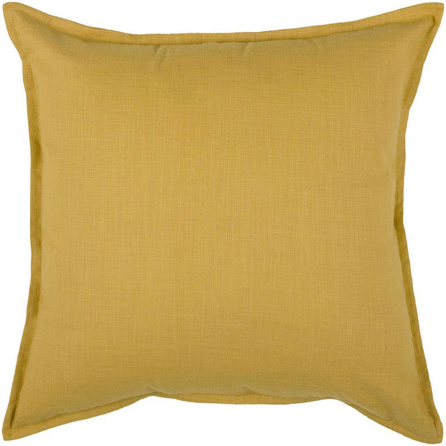 PEHRSON YELLOW SOLID URBAN FARMHOUSE THROW PILLOW