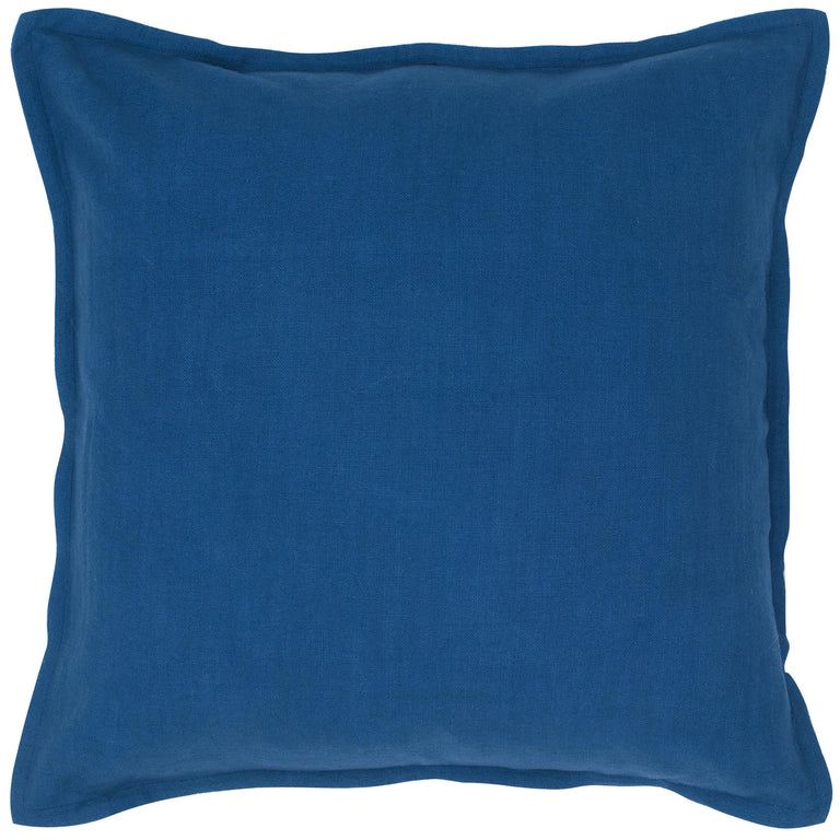 BEKKER BLUE SOLID URBAN FARMHOUSE THROW PILLOW