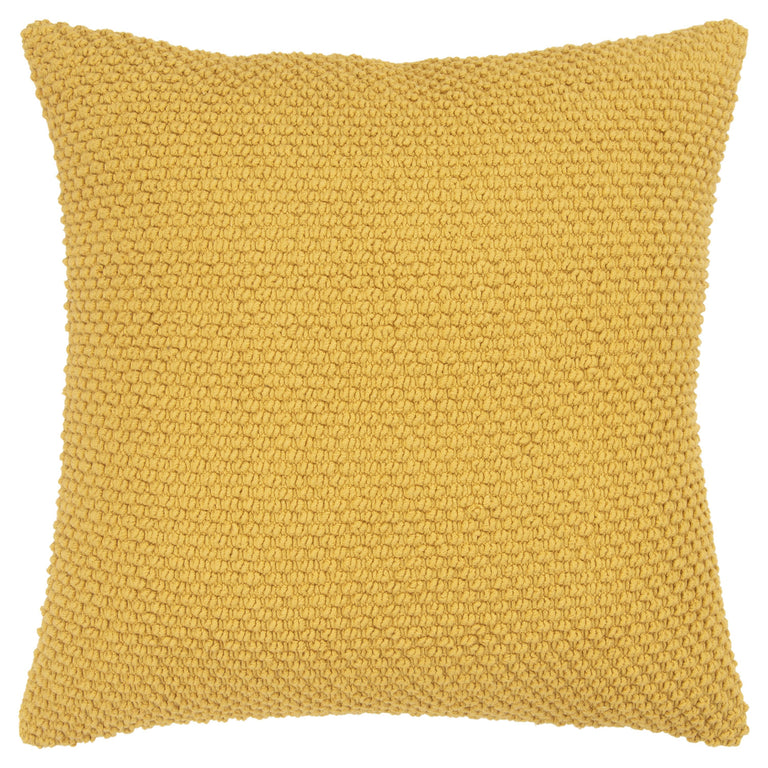 ZIEGLER YELLOW  SOLID URBAN FARMHOUSE THROW PILLOW