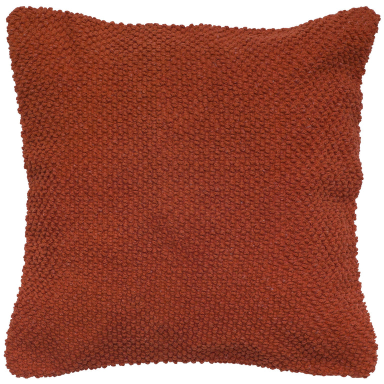 DARK ORANGE  SOLID URBAN FARMHOUSE PILLOW