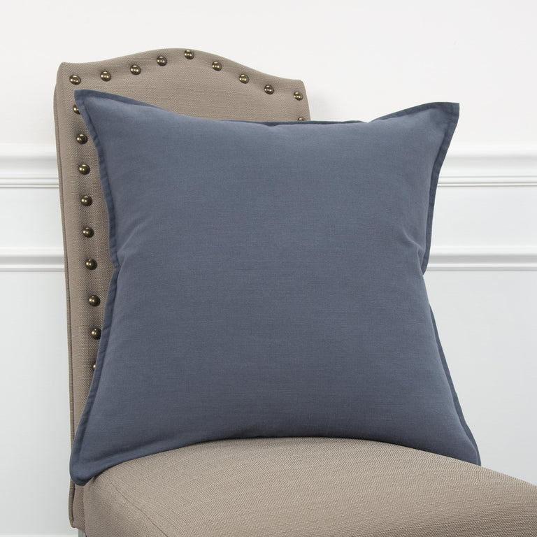 BLUE  SOLID URBAN FARMHOUSE PILLOW