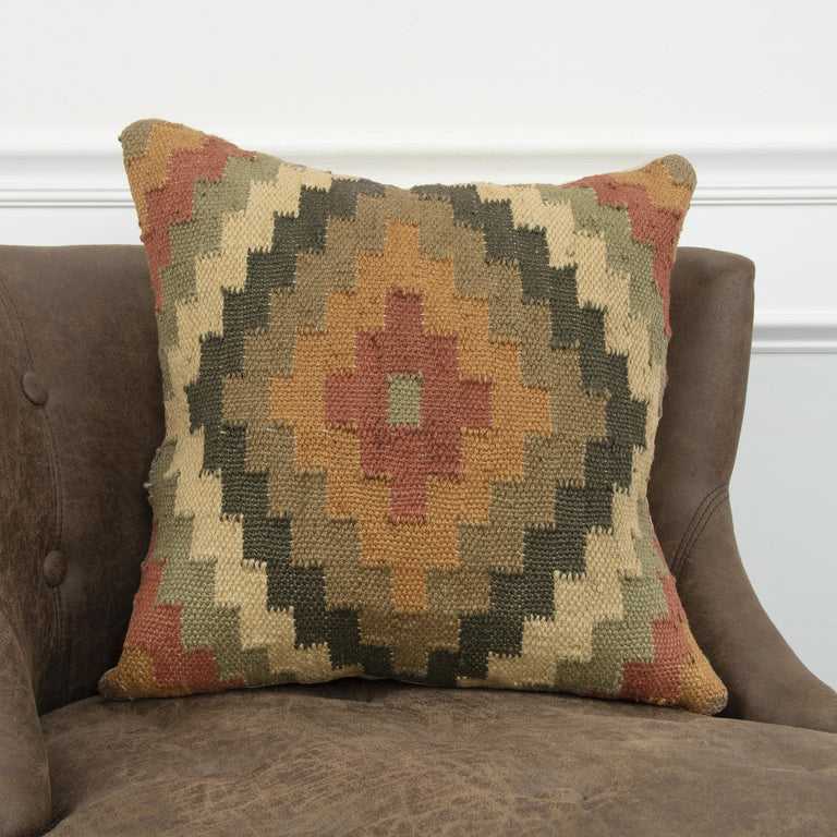 RUST SOUTHWESTERN ICONIC PATTERNING MODERN INDUSTRIAL PILLOW