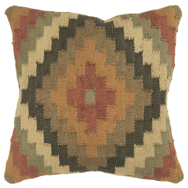 RUST SOUTHWESTERN ICONIC PATTERNING MODERN INDUSTRIAL PILLOW