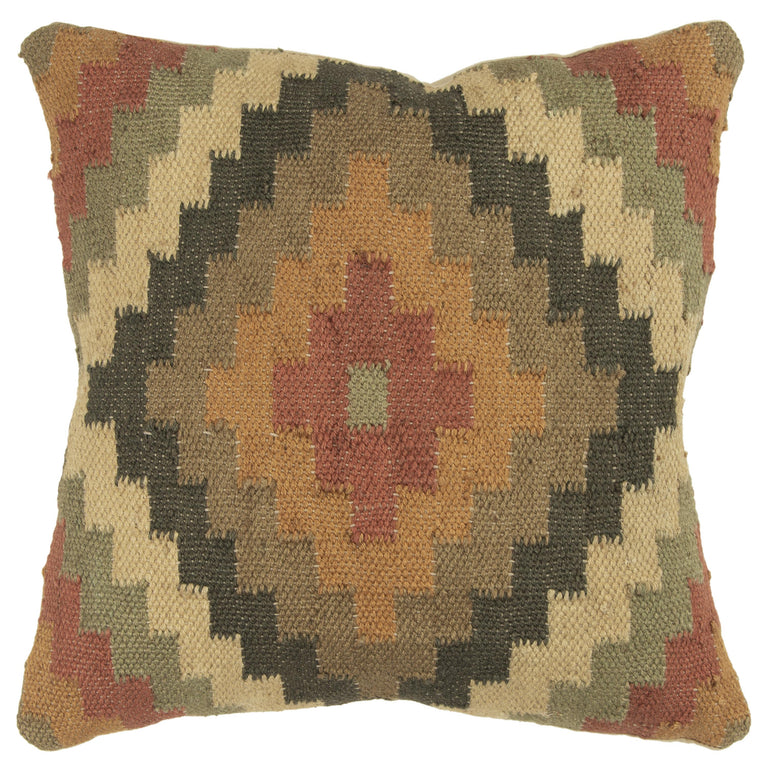 RUST SOUTHWESTERN ICONIC PATTERNING MODERN INDUSTRIAL PILLOW