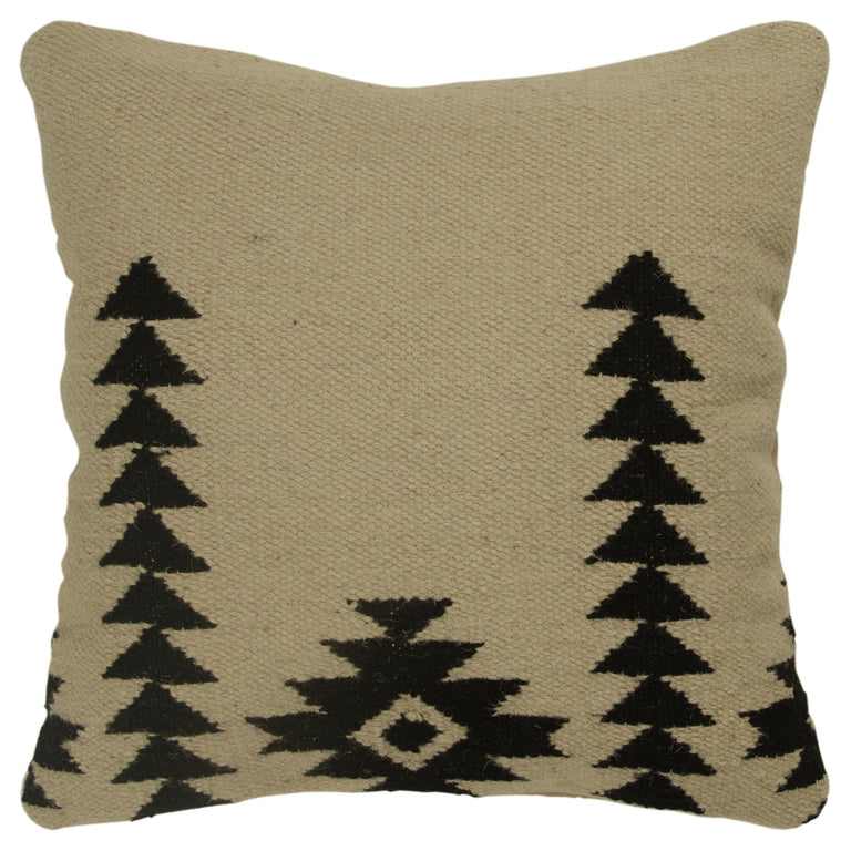 BLACK SOUTHWESTERN ICONIC PATTERNING MODERN INDUSTRIAL PILLOW