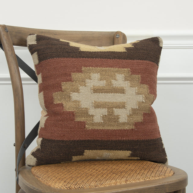 BROWN SOUTHWEST MODERN INDUSTRIAL PILLOW