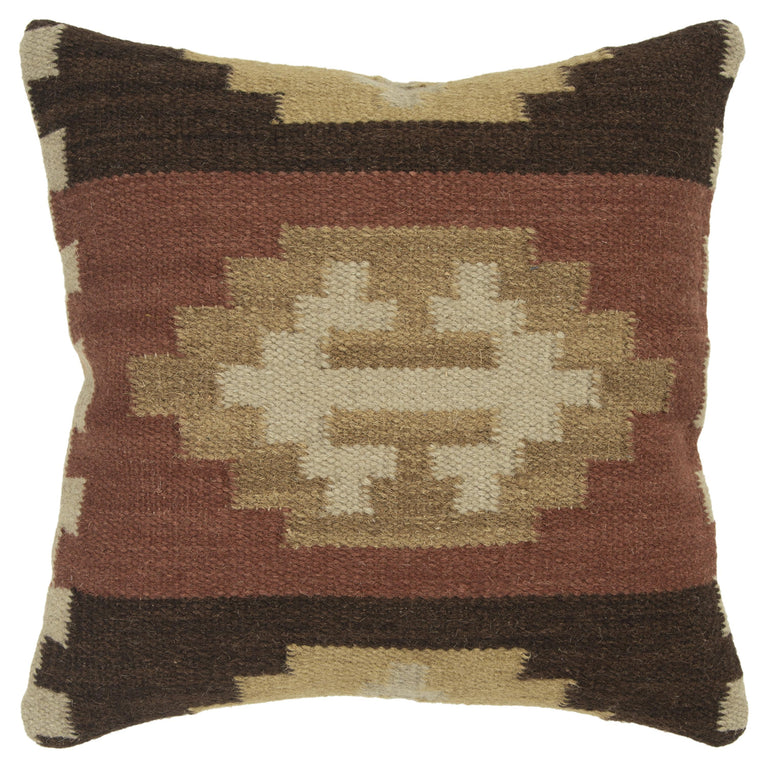 SKOVSGAARD BROWN SOUTHWEST MODERN INDUSTRIAL THROW PILLOW