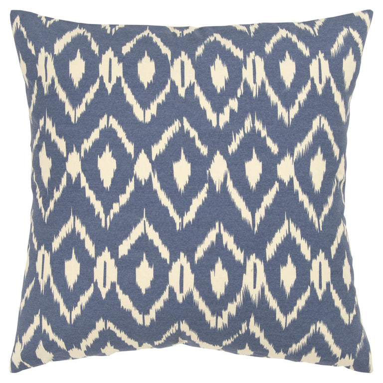 BLUE IKAT BOHO PILLOW