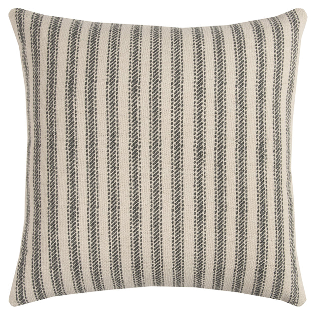 GRAY TICKING STRIPE URBAN FARMHOUSE PILLOW