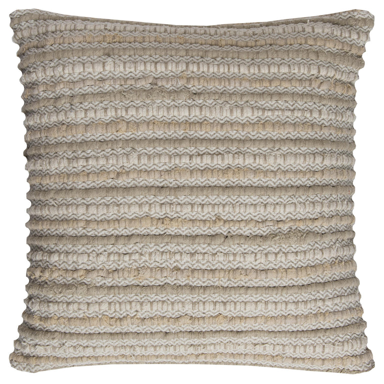 HENNEBERG NEUTRAL STRIPE URBAN FARMHOUSE THROW PILLOW