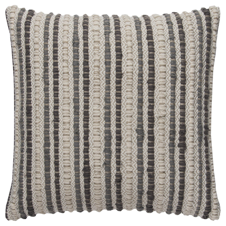 GRAY STRIPE URBAN FARMHOUSE PILLOW