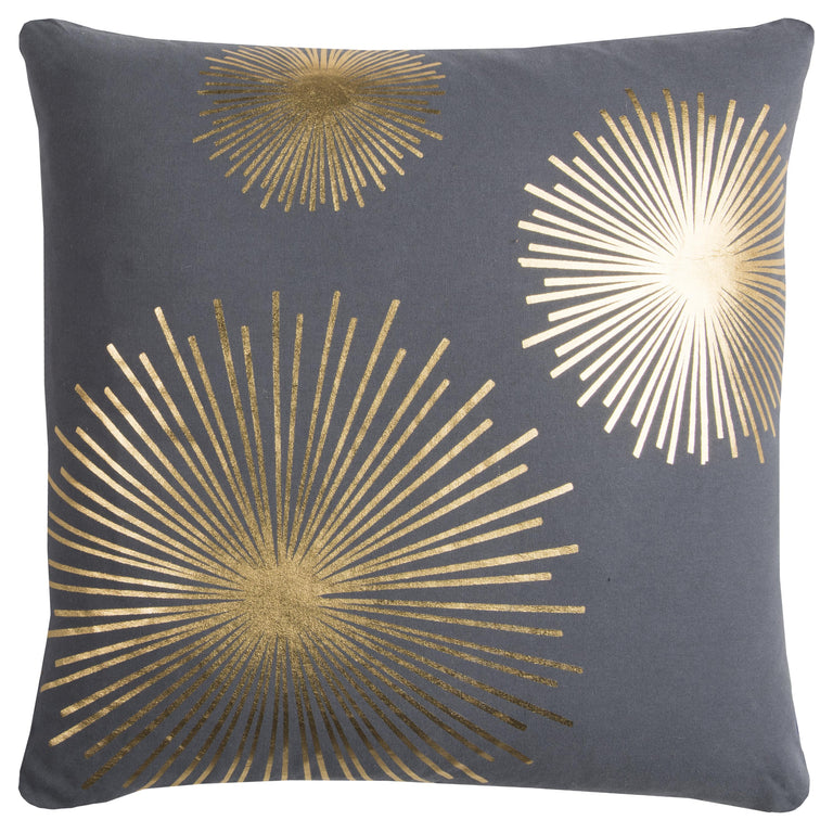 GRAY  STAR BURST ART DECO PILLOW