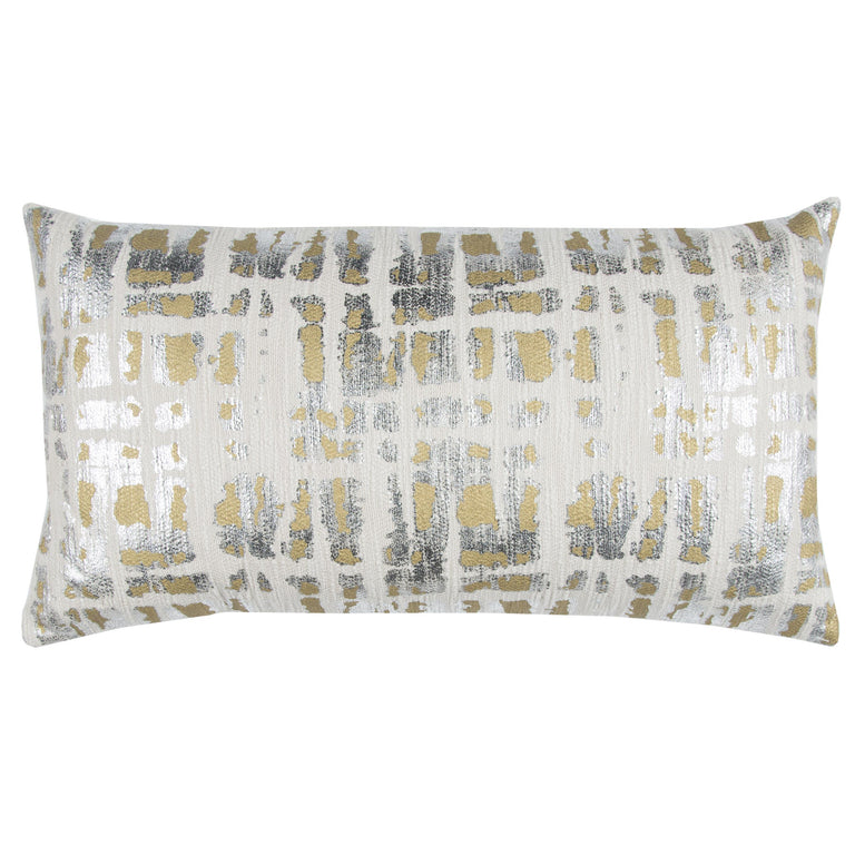 HAANING WHITE ABSTRACT URBAN CRAFT THROW PILLOW