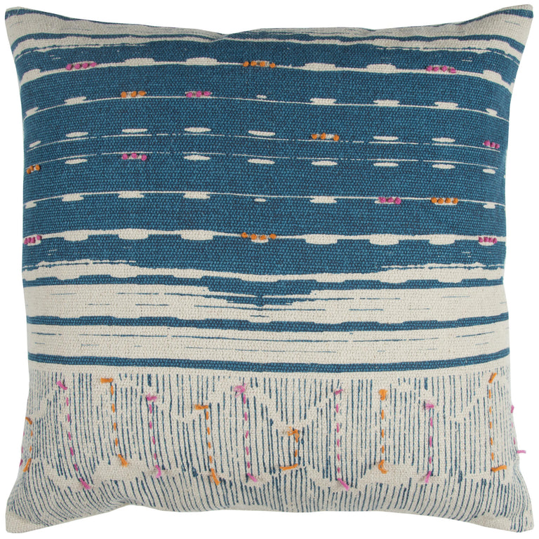 KORNUM NATURAL  STRIPE BOHO CRAFT THROW PILLOW