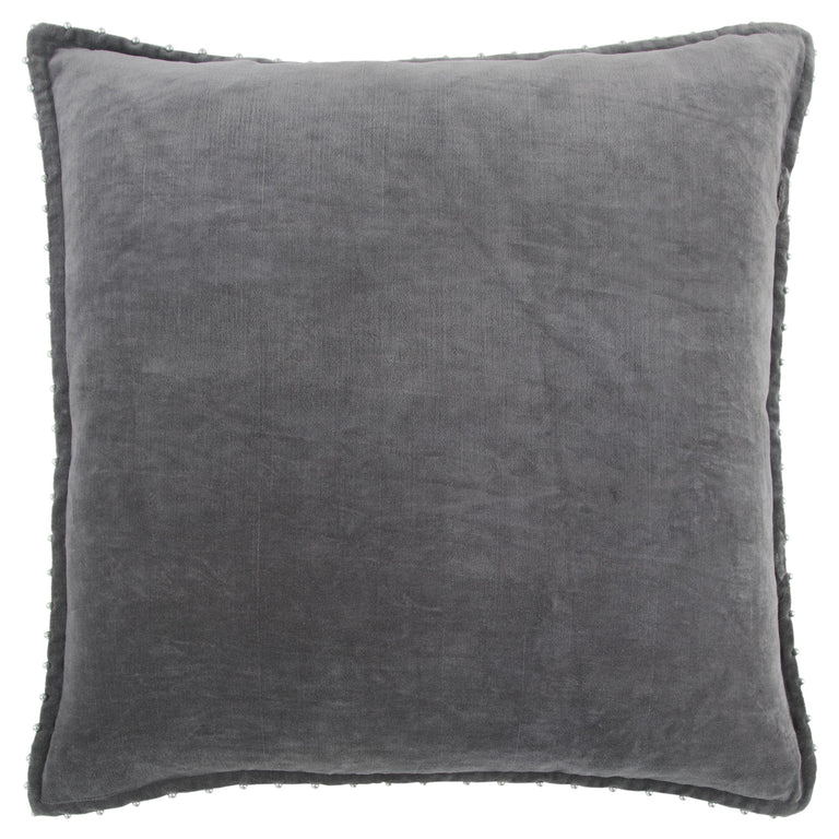 GRAY  SOLID GLAM PILLOW