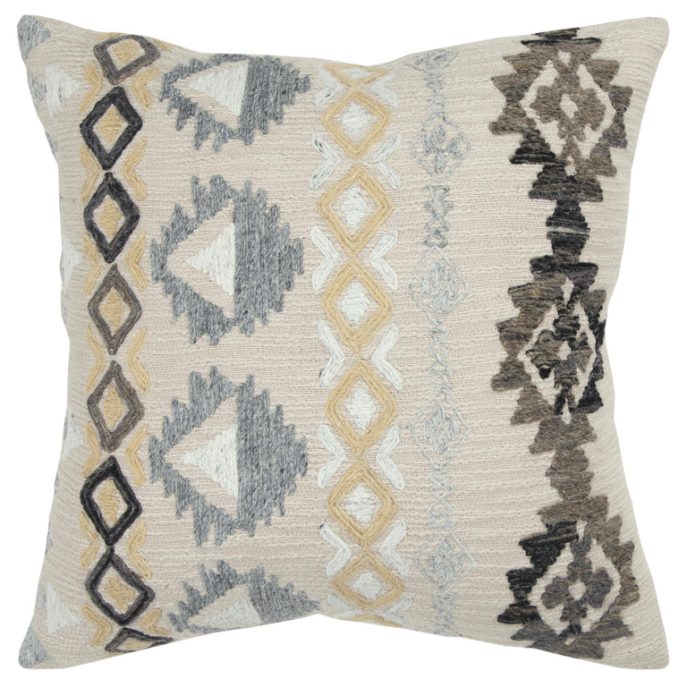 GULDBÆK YELLOW GEOMETRIC MODERN MOUNTAIN THROW PILLOW