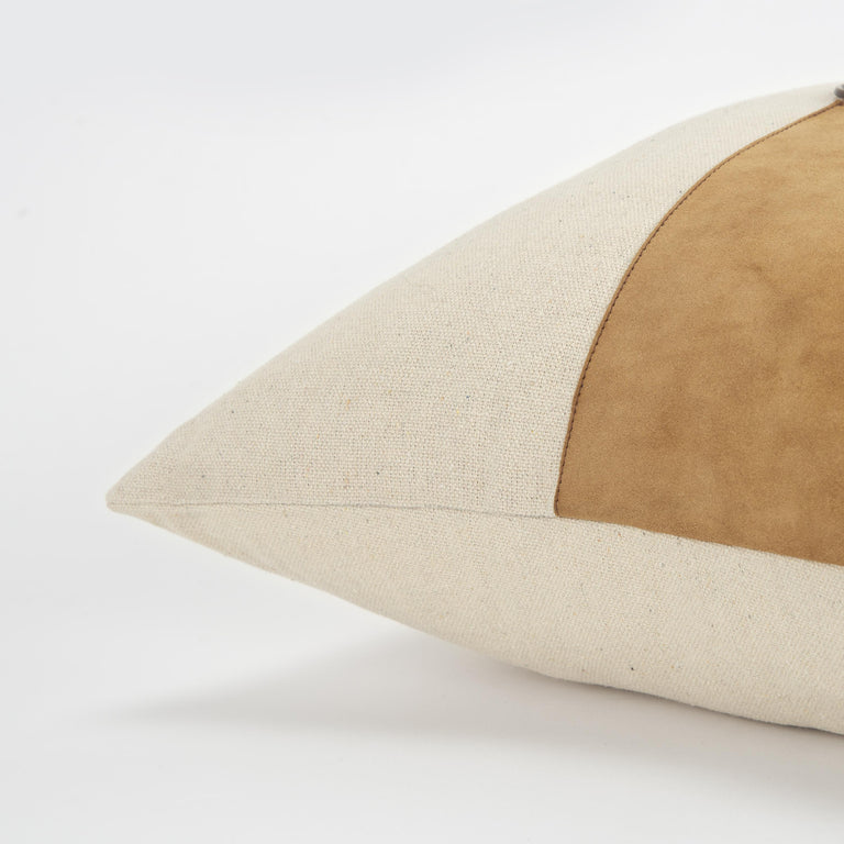 KJÆRGAARD BROWN  COLOR BLOCK MODERN MOUNTAIN THROW PILLOW