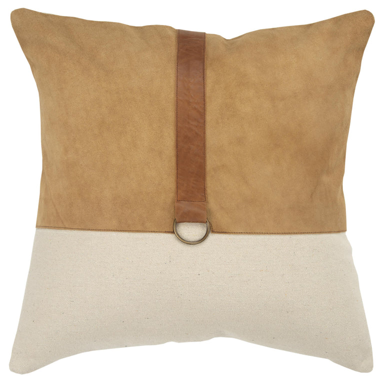 KJÆRGAARD BROWN  COLOR BLOCK MODERN MOUNTAIN THROW PILLOW