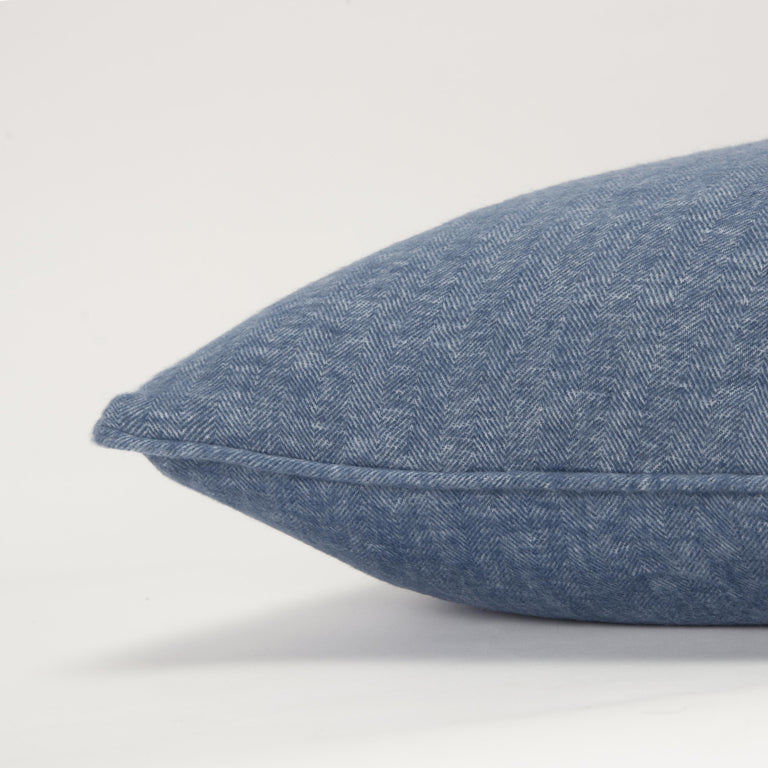 BLUE SOLID MODERN MOUNTAIN PILLOW