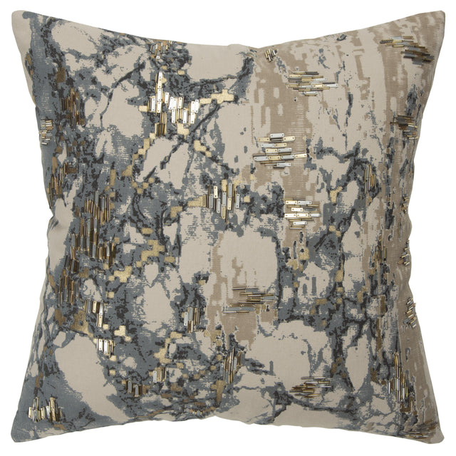 GRAY  ABSTRACT MODERN INDUSTRIAL PILLOW