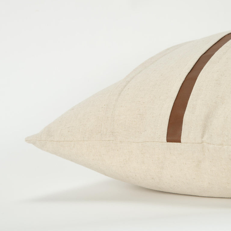 WHITE STRIPE MODERN INDUSTRIAL PILLOW