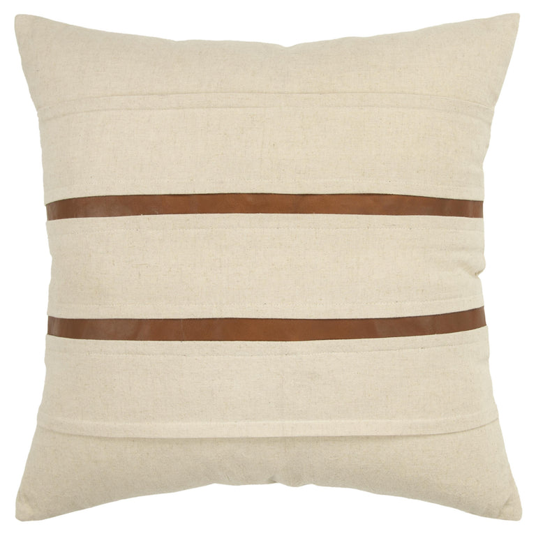 SVENSSON WHITE STRIPE MODERN INDUSTRIAL THROW PILLOW