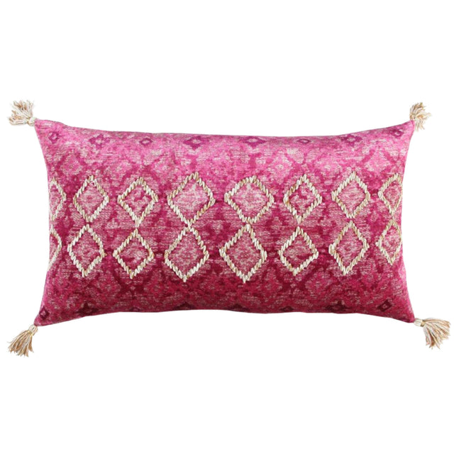 ORANGE DIAMOND BOHO CHIC PILLOW