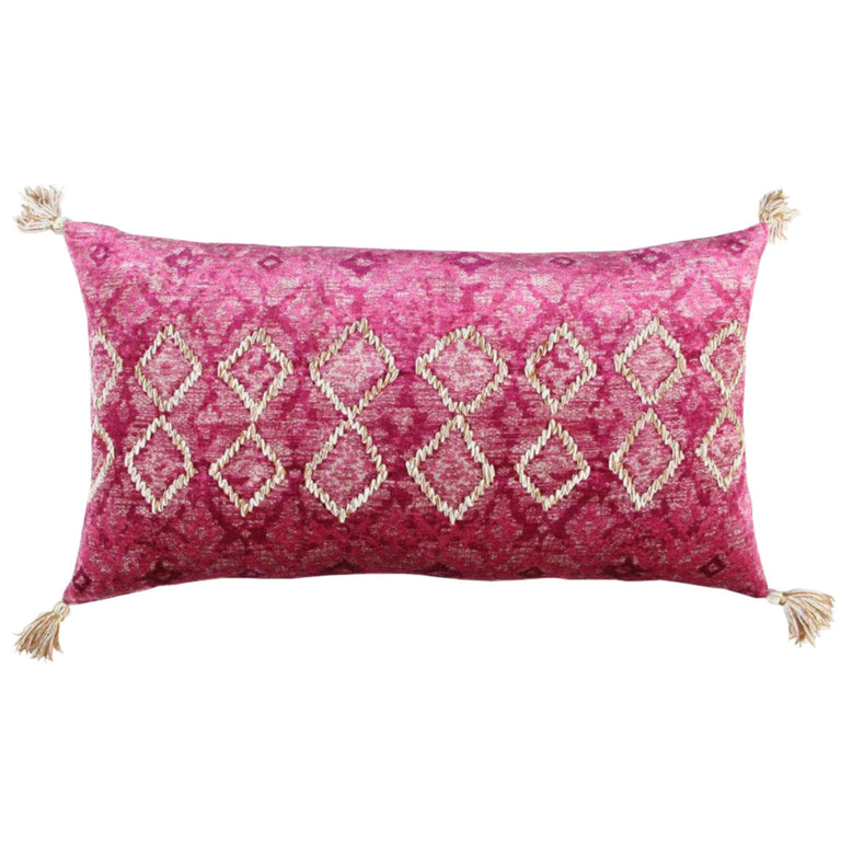 IBSEN ORANGE DIAMOND BOHO CHIC THROW PILLOW