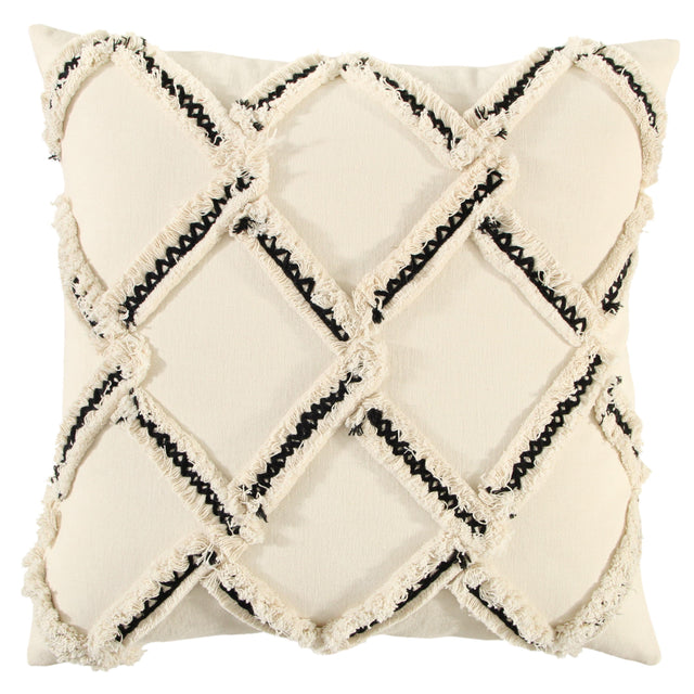 HJORTH BLACK  DIAMOND MODERN CRAFT THROW PILLOW