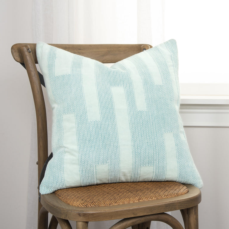 PALE BLUE SOLID MODERN INDUSTRIAL PILLOW