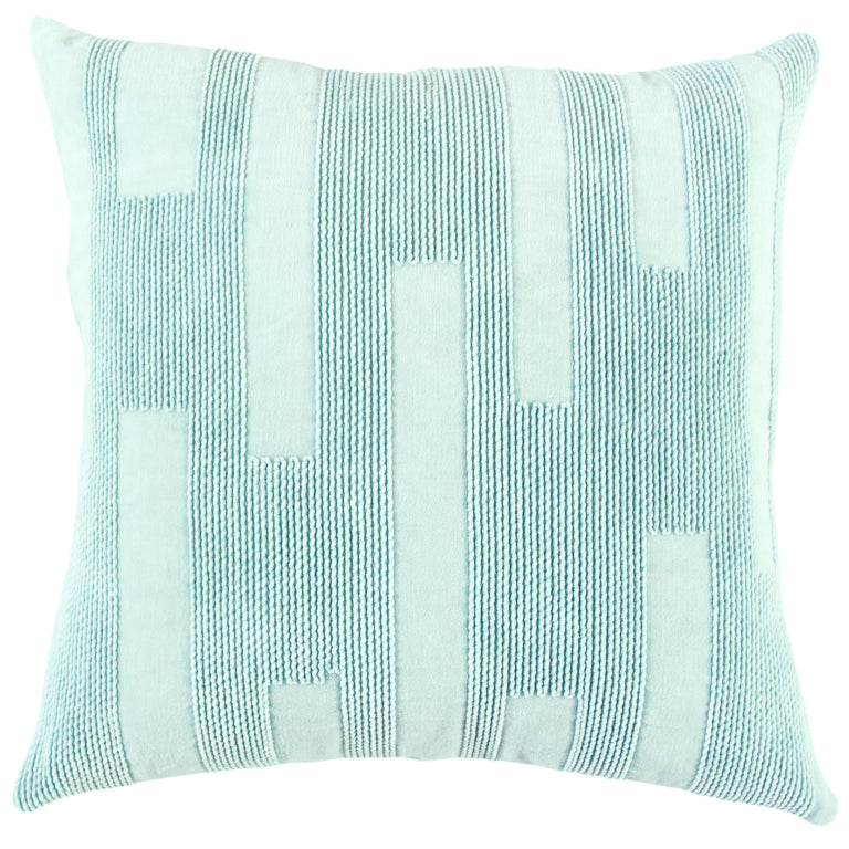 ANDREASSEN PALE BLUE SOLID MODERN INDUSTRIAL THROW PILLOW