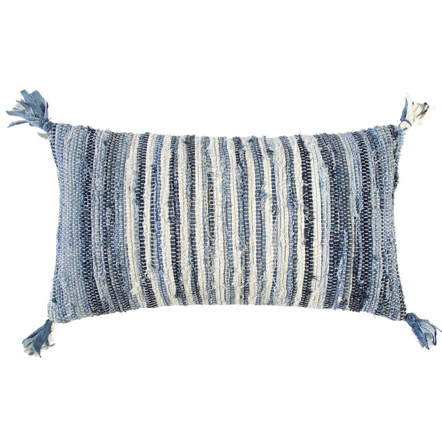 NATURAL  STRIPE MODERN INDUSTRIAL PILLOW