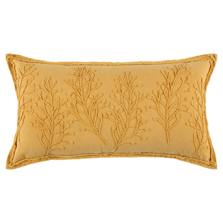 THØGERSEN GOLD BOTANICAL MODERN INDUSTRIAL THROW PILLOW