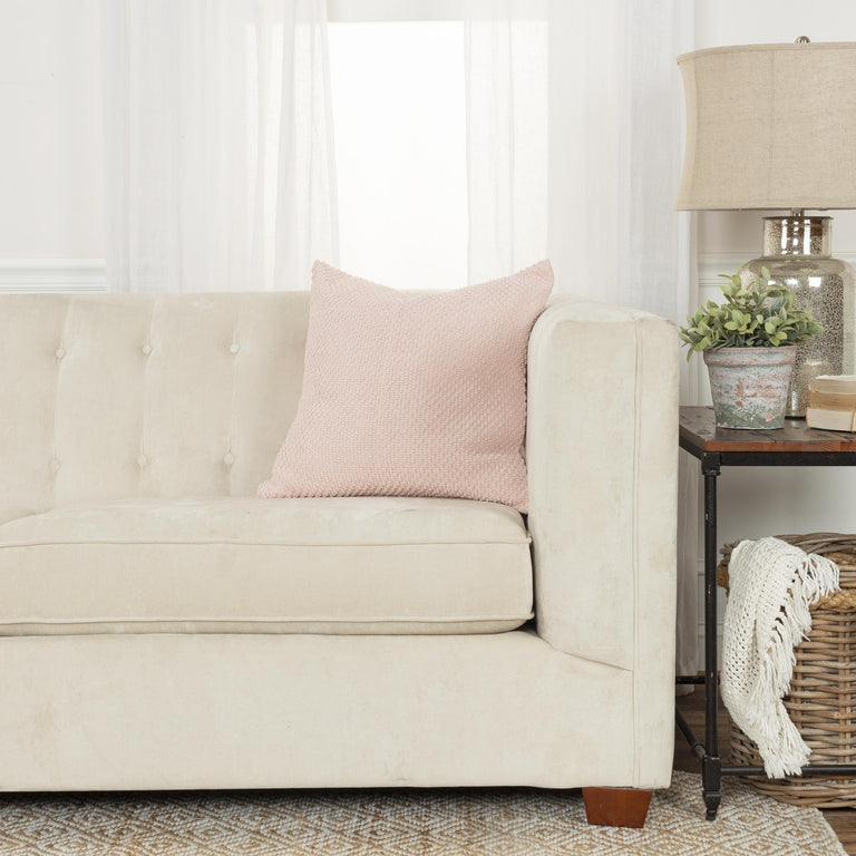 BLUSH SOLID URBAN FARMHOUSE PILLOW